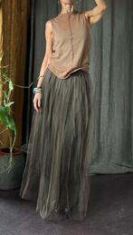 Prachtige rok lang bruingrey gentryportofino vib 36, Kleding | Dames, Ophalen of Verzenden, Zo goed als nieuw, Maat 36 (S), Grijs