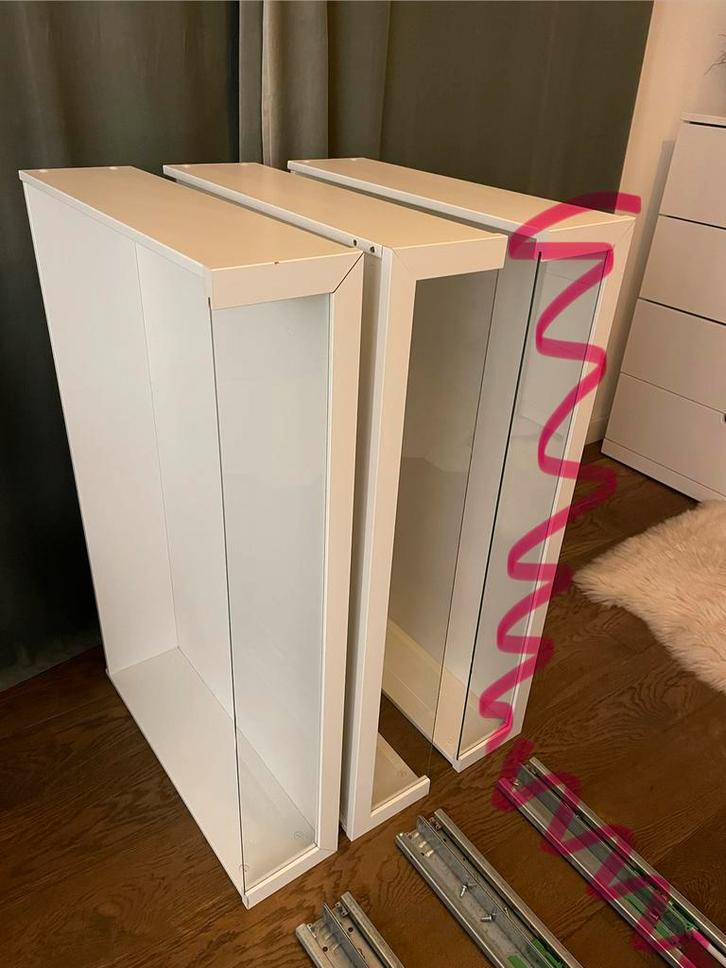 IKEA Komplement lade met glazen front 100x58 incl. geleiders, Huis en Inrichting, Kasten | Overige, Gebruikt, Ophalen