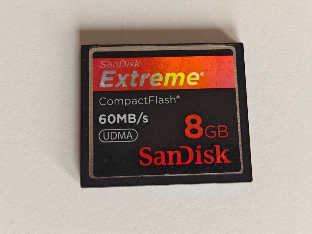 CF Kaart 8GB Sandisk Extreme 60MB/S, Audio, Tv en Foto, Fotografie | Geheugenkaarten, 8 GB, Zo goed als nieuw, SanDisk, Ophalen of Verzenden