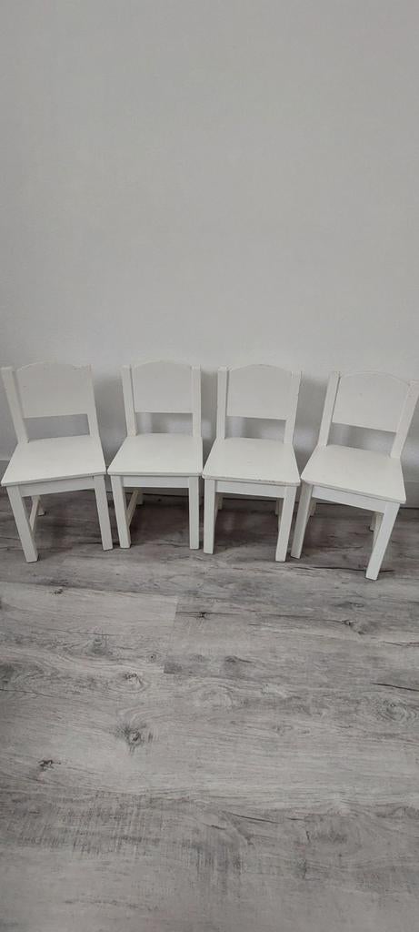 4x IKEA Sundvik kinderstoeltjes - Wit, Ophalen, Gebruikt, Overige typen