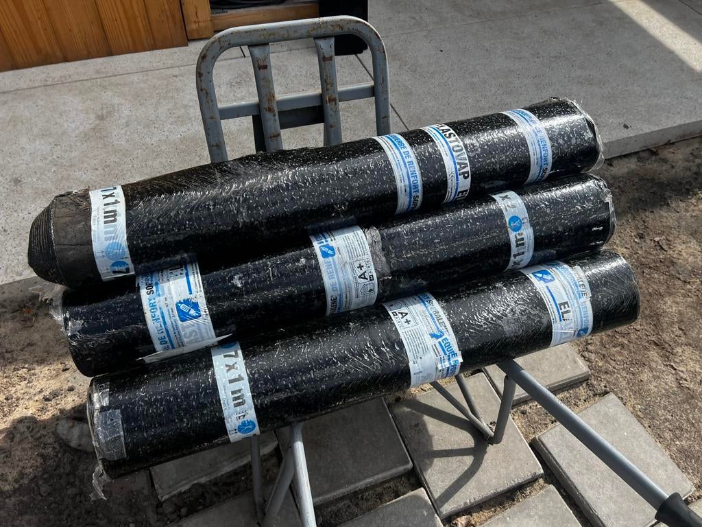 Dakleer Soprema – 6 Rollen (26m²) – Nieuw, Ophalen, Overige materialen, Zwart, Nieuw