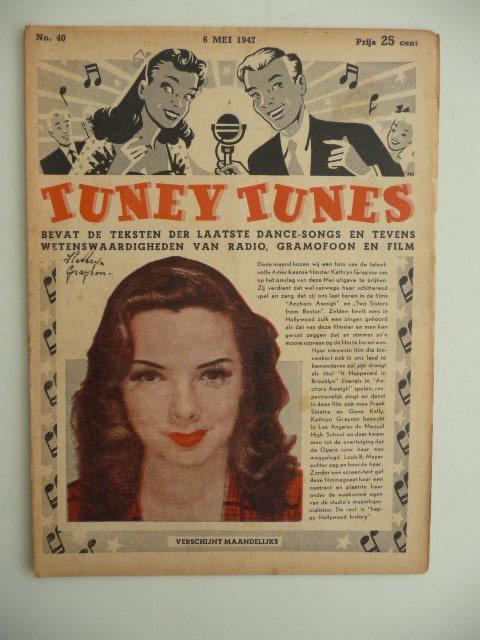 Vintage tijdschrift TUNEY TUNES - No. 40 van 6 mei 1947, Verzamelen, Ophalen of Verzenden, 1940 tot 1960, Nederland, Tijdschrift