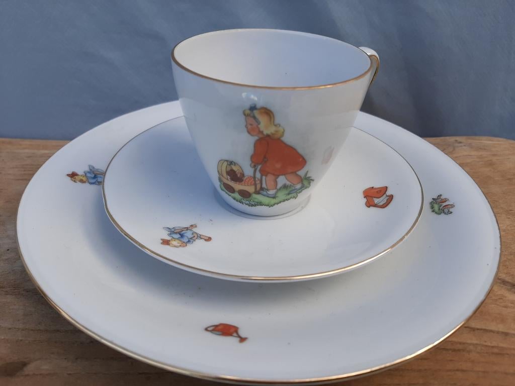 Leuk kinder ontbijtsetje/ Bavaria/ bordje / kop en schotel, Antiek en Kunst, Ophalen of Verzenden
