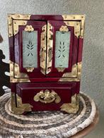 Chinees sieradenkast jade chinese kist kast juwelenkist, Verburgt Vintage, Gebruikt, Ophalen of Verzenden, https://verburgtvintage.nl/#contact