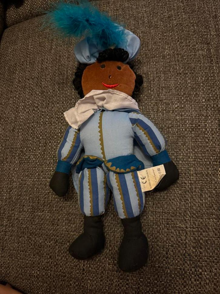 Zwarte Piet knuffel blauw Sint Sinterklaas Blokker, Diversen, Sinterklaas, Zo goed als nieuw, Ophalen of Verzenden