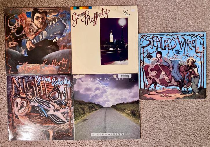 5 LP’s Gerry Rafferty, Cd's en Dvd's, Vinyl | Pop, Gebruikt, 1960 tot 1980, 12 inch, Ophalen