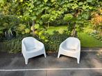 2x IKEA Skarpö Stoelen Lichtgrijs, Tuin en Terras, Ophalen of Verzenden, Gebruikt, Kunststof