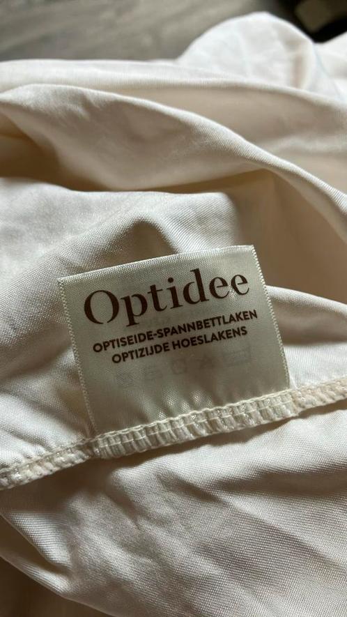 Hoeslaken Optidee 1 pers (optizijde), Huis en Inrichting, Slaapkamer | Beddengoed, Zo goed als nieuw, Hoeslaken of Sloop, Eenpersoons