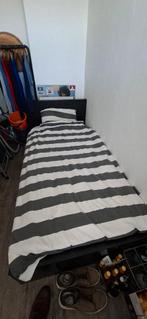 Malm 1-persoonsbed, Huis en Inrichting, Ophalen, 90 cm, Eenpersoons, Zwart