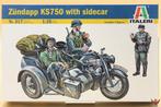 ROWASP | Italeri 1/35 Zündapp KS750 with sidecar, Italeri, 1:32 tot 1:50, Overige typen, Nieuw