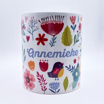 Mok gepersonaliseerd fleurige print beschikbaar voor biedingen