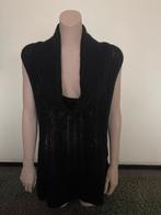 ZGAN Lange top met wijde col, zwart, maat 38, Kleding | Dames, Tops, Maat 38/40 (M), Zwart, Ophalen of Verzenden, Zo goed als nieuw