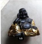 Boeddha beeldje zwart/goud br15cmH14cm, Huis en Inrichting, Ophalen of Verzenden, Zo goed als nieuw