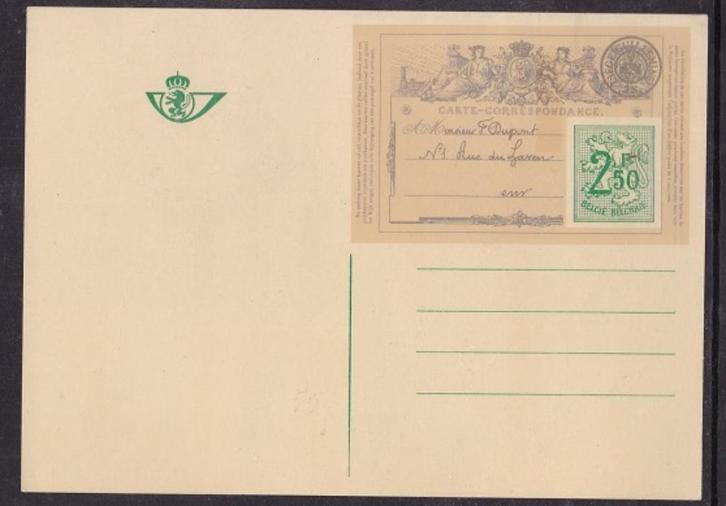 B101 - België OBP briefkaart BK1 ongebruikt, Postzegels en Munten, Brieven en Enveloppen | Buitenland, Briefkaart, Verzenden
