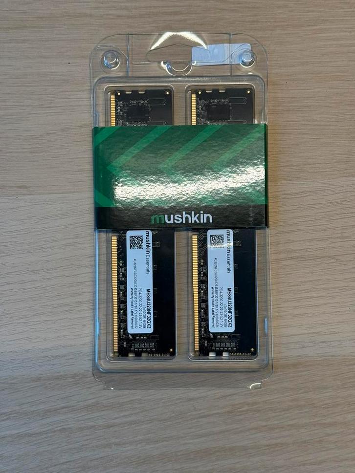 Mushkin Essentials 64GB DDR4 3200MT/s, Computers en Software, RAM geheugen, Zo goed als nieuw, Desktop, 64 GB, DDR4, Ophalen of Verzenden