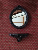 Vintage barok spiegel met plateau, Huis en Inrichting, Woonaccessoires | Spiegels, Minder dan 100 cm, 50 tot 75 cm, Ophalen, Ovaal