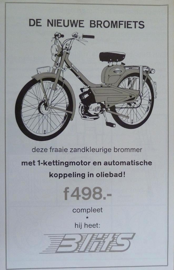 Folder TYPHOON Blits De nieuwe bromfiets 1967 NL, Fietsen en Brommers, Handleidingen en Instructieboekjes, Nieuw, Ophalen of Verzenden