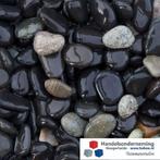 Beach pebbles zwart stijlvolle afgeronde siergrind deco tuin, Overige materialen, Verzenden, Nieuw, Grind