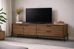 Calente walnoothouten TV-meubel met opbergruimte, Huis en Inrichting, Kasten | Televisiemeubels, 150 tot 200 cm, Eikenhout, Ophalen of Verzenden