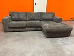 ✅️Mooie grijze ribstof loungebank 🚚GRATIS LEVERING, Ophalen, Zo goed als nieuw, 150 cm of meer