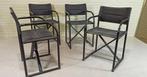 4 vintage ILLO director's stoelen, Niels Gammelgaard, Huis en Inrichting, Stoelen, Ophalen, Tweedehands, Tweedehands, Metaal