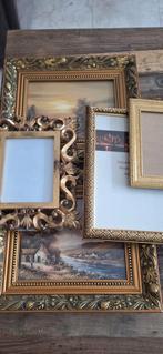 Brocante fotolijsten in goudkleur 5 stuks €35,00, Ophalen, Zo goed als nieuw