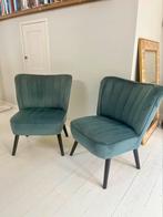 2 petrol stoeltjes retro stijl, Ophalen, Gebruikt, Twee, Nvt