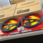 Momo Montecarlo Zwart Geel Leder stuur sportstuur 350mm, Ophalen of Verzenden