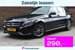 Mercedes-Benz C-klasse Estate 180 Lease Edition '16 LED Clim, Auto's, Leder en Stof, Zwart, Handgeschakeld, 19 km/l