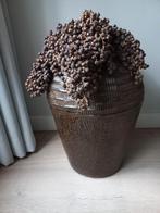 Oude Olijfpot - Authentiek en Decoratief, Gebruikt, Overige kleuren, 50 tot 75 cm, Aardewerk of Porselein