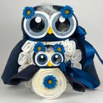 Luiertaart uil Luieruil jongen navy donker blauw, Ophalen of Verzenden, Nieuw, Kraamcadeau