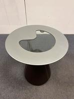 Leolux Cherubino Bijzettafel bruin leer Design Tafel, Rond, Nieuw, Ophalen of Verzenden, 60 cm of meer