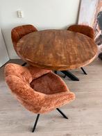 Eetkamerset mangohout terra/bruin 110cm, Ophalen, Nieuw
