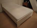 IKEA Bed 140x200 + Lattenbodems & Matras, Ophalen, Verstelbaar, Wit, Tweepersoons