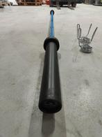 Nieuw! Olympische barbell/Halterstang 220cm 15kg blauw zwart, Ophalen, -, -, Massiv