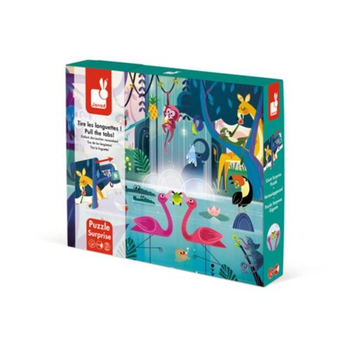 Kinderpuzzel Puzzel Feest in de Jungle 20st Janod, Kinderen en Baby's, Speelgoed | Kinderpuzzels, Nieuw, 2 tot 4 jaar, 10 tot 50 stukjes
