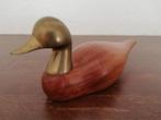 Houten/messing eend., Ophalen of Verzenden