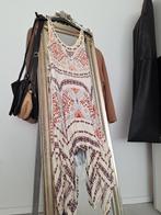 H&M ecru witte jurk met print maat XS, H&M, Verzenden, Wit, Zo goed als nieuw
