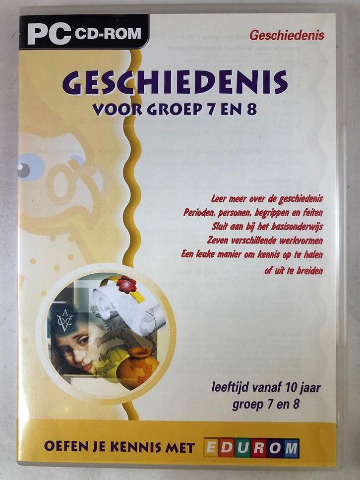 PC CD-ROM Geschiedenis - EDUROM - groep 7 en 8 vanaf 10 jaar, Spelcomputers en Games, Games | Pc, Nieuw, Puzzel en Educatief, 1 speler