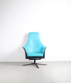 1x Montis Marvin Relaxfauteuil Turquoise Leer + Zwart Leer, Niet ingevuld, Niet ingevuld, Ophalen of Verzenden, Zo goed als nieuw