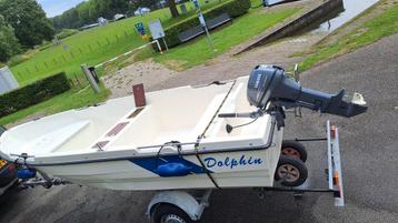 Tourboot visboot Yamaha 8pk en Pega trailer beschikbaar voor biedingen