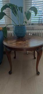 Wortelnotenhouten salontafel, Ophalen, Rond, Zo goed als nieuw, 60 cm of meer