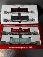 Fleischmann NS Containerwagons 2x H0, Hobby en Vrije tijd, Modeltreinen | H0, Gelijkstroom, Fleischmann, Wagon, Ophalen of Verzenden