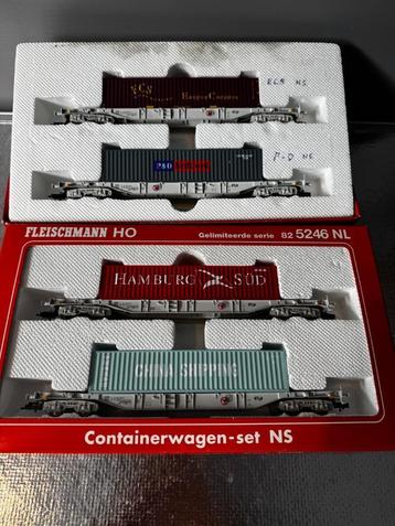Fleischmann NS Containerwagons 2x H0 beschikbaar voor biedingen