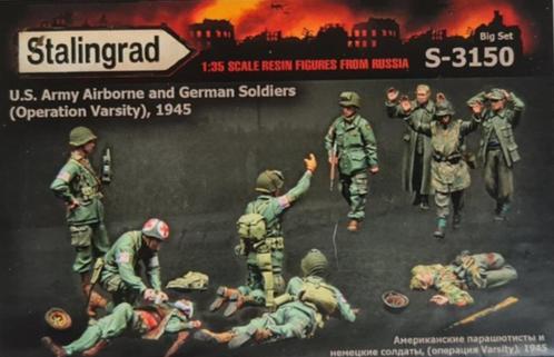 H-229,RESIN 1-35,U.S. Army Airborne and German Soldiers BIG, Hobby en Vrije tijd, Modelbouw | Figuren en Diorama's, Nieuw, Ophalen of Verzenden