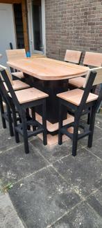 Steigerhouten , douglashhouten barset ,(ovaal) met 6 krukken, Tuin en Terras, Tuinsets en Loungesets, Nieuw, Ophalen of Verzenden