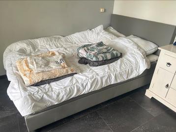Skaileer grijs boxspring bravo 140x200