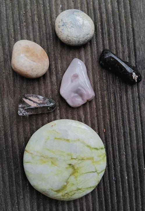 DB13 Handstenen/trommelstenen vuursteen, serpentijn, e.a., Sieraden, Tassen en Uiterlijk, Edelstenen, Nieuw, Verzenden