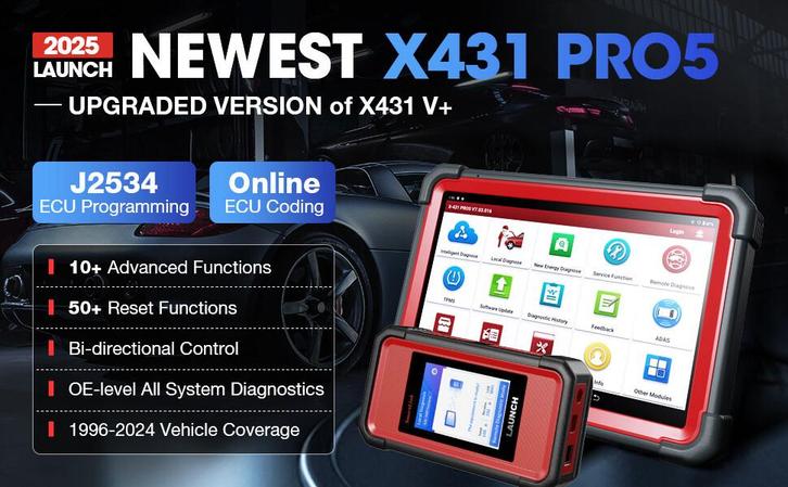 Launch X431 PRO5 Globale versie J2534 Programmering, Auto diversen, Autogereedschap, Ophalen of Verzenden