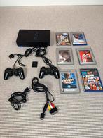 Playstation 2 + 2 controllers, geheugenkaart en 6 spellen, Spelcomputers en Games, Ophalen, Met games, Met 2 controllers, Zo goed als nieuw